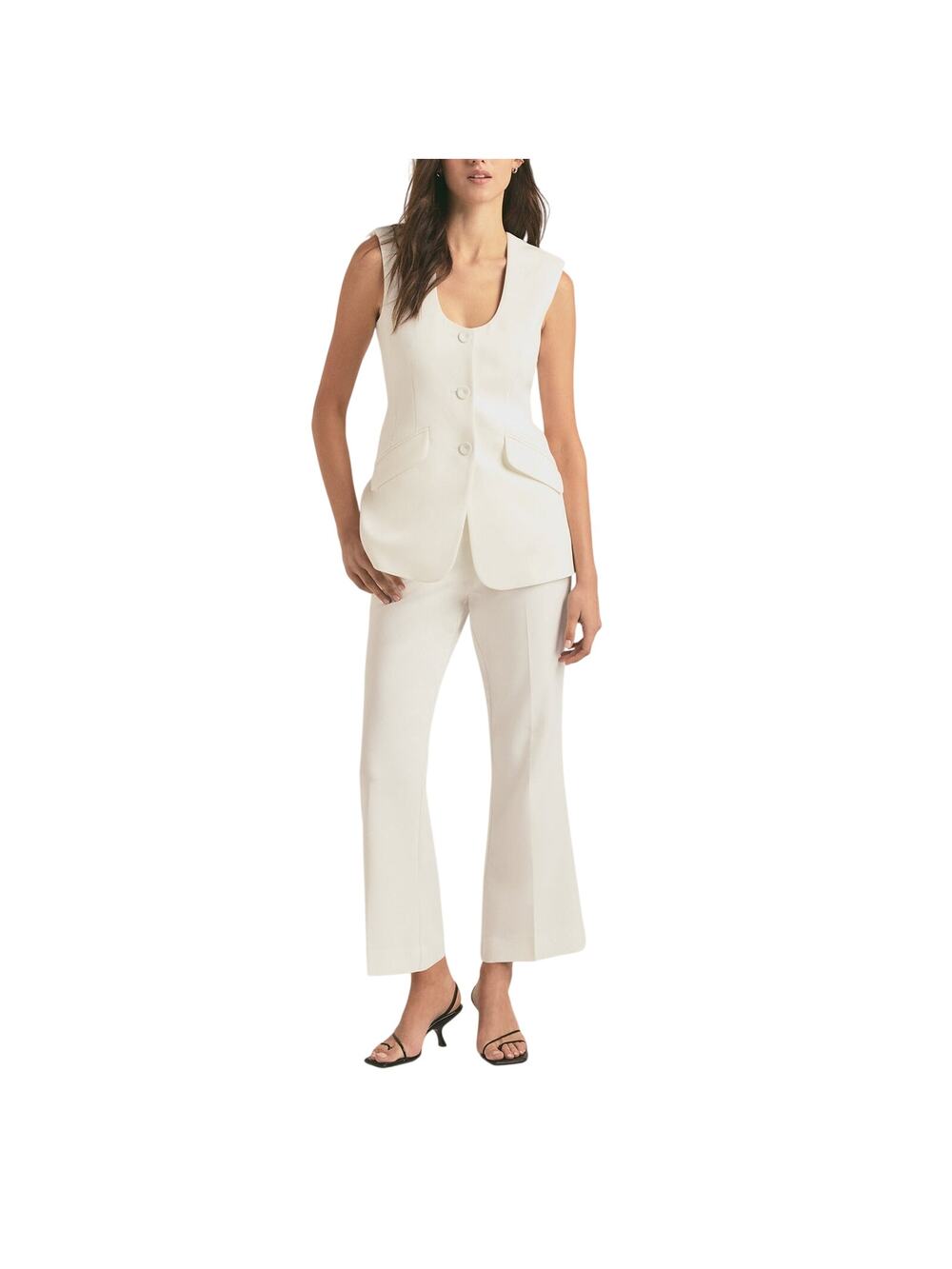 Favorite Daughter Tailored Ivory Phoebe Trousers Size 8